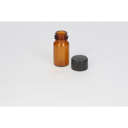 日電理化硝子 ねじ口瓶S-09A 2mL 茶色 黒キャップ シリコーンパッキン 100組 250274