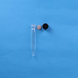 ねじ口試験管 ST-スピッチグラス10mL 黒キャップ ブチルゴムパッキン付 100入 119331