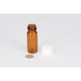 ねじ口瓶 茶色 S-09B 3mL PPキャップ フッ素PTFE/ニトリルパッキン付 100組 250075
