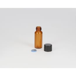 日電理化硝子 ねじ口瓶 S-07 1.5mL 茶色 フェノールキャップ フッ素PTFE/シリコンパッキングセット 100組 250312
