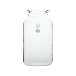 セパラブルフラスコ 円筒形 平底 溝付 バンド式 2000mL φ85