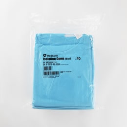 メディコム isolationガウン ブルー フリー 10枚×5入