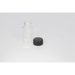 日電理化硝子 ねじ口瓶SV-15 15mL 無色 黒キャップ ソフトロンPP貼りパッキン 50組 250948