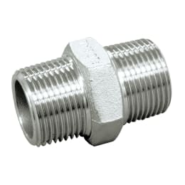 SUS製ねじ込み継手 六角ニップル 1/2 V6N-S14-04