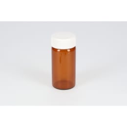 ねじ口瓶 茶色 SV-30 30mL メラミン白キャップ フッ素PTFE/ニトリルパッキン 組合せ 50組 250890