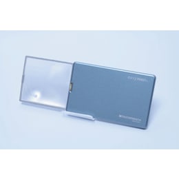 LEDライト付カード型ルーペ メタリックブルー 1521-22