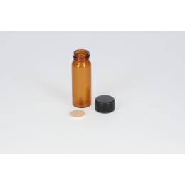 日電理化硝子 ねじ口瓶 S-3 10mL 茶色 フェノールキャップ フッ素PTFE/ニトリルパッキングセット 100組 250298