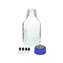 HPLCねじ口びん 500mL 4ポートキャップ付 2本 017270-500A