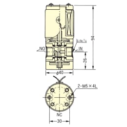 電磁弁 PTFE3方メス DC24V FSM-0408Y F-2371-002
