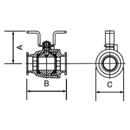 TGK - 東京硝子器械 TryWinZ / フラットボールバルブ FB-40 TGK - 東京硝子器械 TryWinZ / フラットボールバルブ FB-40