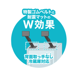 プロセブンベルトストッパー冷蔵庫天面用RB-TN1054B 2入