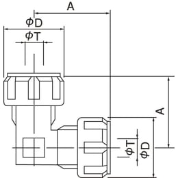 PFAユニオン・エルボー LFU-10P F-2201-003