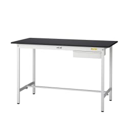 ワークテーブル 固定 キャビネット付 SLKH-1575U-BKW