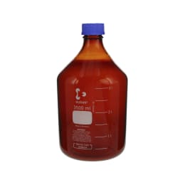 ねじ口びん(メジュームびん) 茶褐色 青キャップ付 3.5L 017210-3500