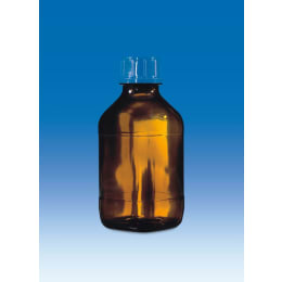 褐色ボトル 丸型 2500mL (樹脂コーティング/GL45規格)