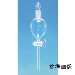 Fine共通摺合分液ロート 球栓球型 500mL ガラスコック付