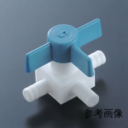 PTFE3方ストップコック φ10 F-2261-017