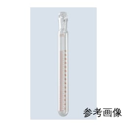 【販売終了】Fine透明共通摺合共栓試験管 10mL 細目盛付 外径φ17×130H 栓15/25 10入