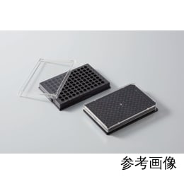 96穴μプレート平底I 黒 50枚 個包装
