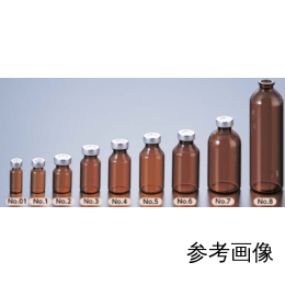バイアル瓶 No.7 50mL 褐色 本体のみ 50入