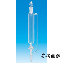 Fine共通摺合せ円筒分液ロート 200mL 側管付 球栓19/38下部15/25 目盛なし ガラスコック付