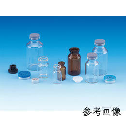 【販売終了】バイアルびん 茶色 V-8 8mL 液状用ブチルゴム栓付 100組 208127