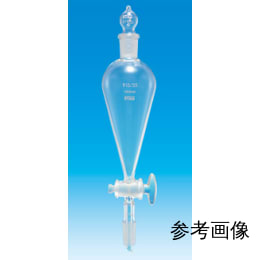 Fine共通摺合分液ロート 50mL 球栓 スキーブ型 ガラスコック付 下部15/25