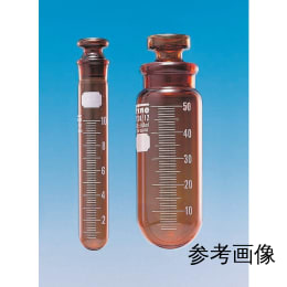 Fine透明共通摺合共栓丸底沈でん管 25mL 茶褐色 目盛付 φ25×H100 栓19/17 10入