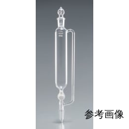 Fine透明共通摺合円筒分液ロート 200mL 側管付 球栓19/38下部15/25 目盛なし PTFEコック付