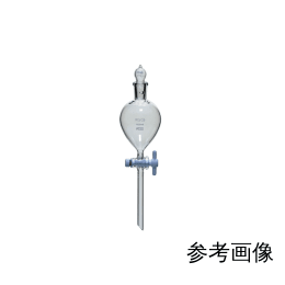 Fine透明共通摺合分液ロート 球栓 球型 500mL PTFEコック付