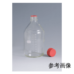 広口メジュームびん 赤キャップ付 1L IWAKI
