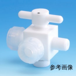 PTFE3方バルブ 装置用 接続型 φ12×R3/8 F-2014-005