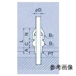 貫通ハーフ φ3/8in PP 10入