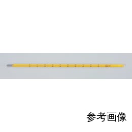 水銀精密棒状温度計 黄珀入 -20~50℃ L300　0.1℃目盛