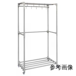 清掃用品ハンガーW750 キャスター 色CR