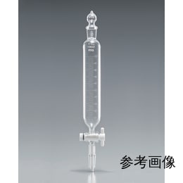 Fine透明共通摺合円筒分液ロート 50mL 球栓15/25下部15/25 目盛付 PTFEコック付
