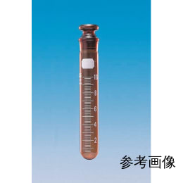 Fine透明共通摺合共栓丸底沈でん管 15mL 茶褐色 目盛付 φ20×H100 栓14/10 10入