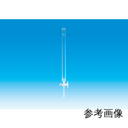 【販売終了】Fine透明共通摺合クロマト管 管内径φ20×長さ300mm FG4フィルター付 PTFEコック付 上部メス19/38
