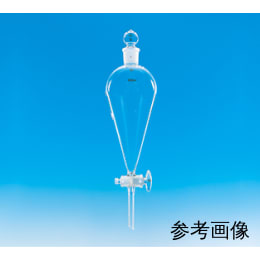 【販売終了】共通摺合せ分液ロート 球栓スキーブ形 500mL ガラスコック付