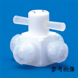 PTFE4方バルブ 圧入型 φ6 F-2019-001