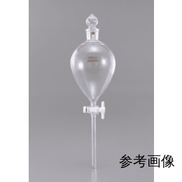 分液ロート 丸形 200mL 透明摺球栓 PTFEコック IWAKI