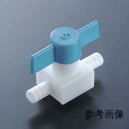 PTFE2方ストップコック φ10 F-2261-007
