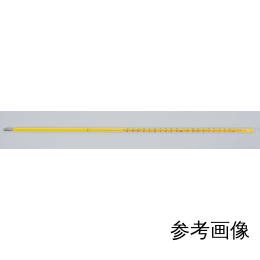 【販売終了】水銀棒状温度計 黄珀入 0~100℃ L450