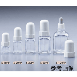 スポイド瓶 角型 S-120 PP 透明 Si コップPP 12入