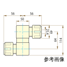 PTFEフレキシブルjoint 溝付 25.4×25.4 F-2715-001