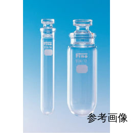 Fine透明共通摺合共栓丸底沈でん管 20mL 透明 目盛無 φ22×H100 栓16/15 10入