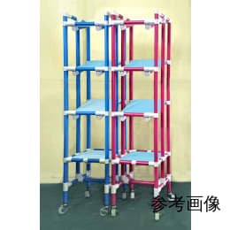 手袋・備品ラック4段棚板無 キャスター 色CB