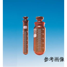 【販売終了】Fine共通摺合共栓丸底沈でん管 30mL 茶褐色 目盛付 φ28×H100 栓19/15 10入