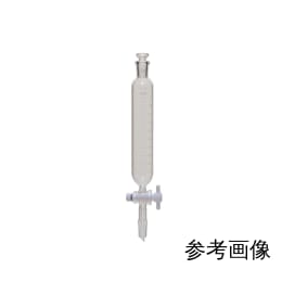 Fine透明共通摺合せ円筒分液ロート 300mL 平栓19/38 下部19/38 PTFEコック付 目盛付