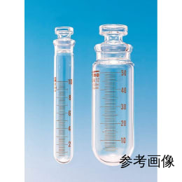 Fine透明共通摺合共栓丸底沈でん管 30mL 透明 目盛付 φ28×H100 栓19/17 10入